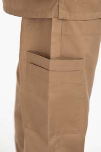 Ensemble de tenue médicale pour hommes, gris, haut à manches courtes et pantalon, en coton sergé, avec détection d'aiguilles, sans couture, thermocollé - Product Image 5