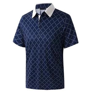 T-shirt polo pour homme de haute qualité, taille plus, avec fermeture éclair, bordure blanche, broderie dorée, imprimé, manches courtes, décontracté, été - Product Image 4