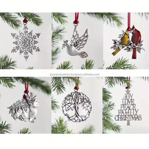 Ornements suspendus de sapin de Noël de luxe personnalisés Décorations en aluminium de qualité supérieure - Product Image 3