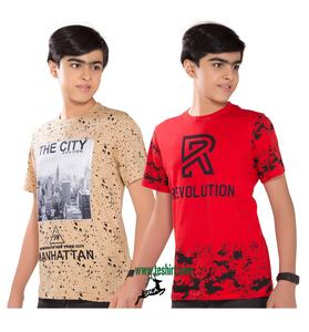 T-shirt pour garçons à manches courtes imprimé personnalisé de haute qualité en coton biologique respirant et écologique à imprimé animal pour l'été - Product Image 5