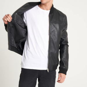 Wholesale <b>Genuine</b> <b>Leather</b> <b>Jackets</b> <b>Men</b> Custom <b>Leather</b> <b>Jacket</b> for <b>Men</b> <b>Leather</b> <b>Jacket</b> Custom Logo and Zipper - Product Image 3