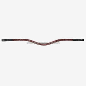 Bracelet de brème de cheval en cuir véritable équine Bling, de qualité supérieure, avec 5 rangées de cristaux rouges et noirs montés, bouton à pression pour fermeture à boucle - Product Image 1