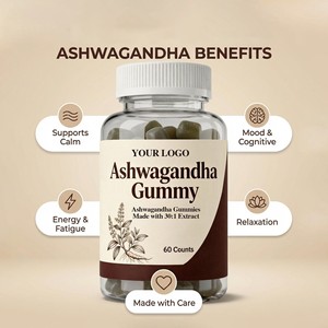 Gomitas de Ashwagandha 100% Puras Exclusivas, Fórmula Botánica para el Bienestar, Gomitas de Ashwagandha con Empaque Personalizado Disponible desde India - Product Image 4