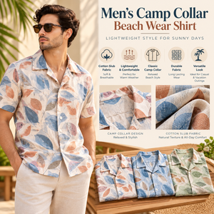 Stylish <b>Mens</b> Cotton Slub Camp Collar <b>Shirt</b> Short Sleeve Printed Beach Wear Casual Summer Vacation Resort <b>Shirt</b> Wholesale Supply - Product Image 5