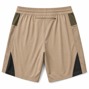 Shorts de pickleball athlétiques personnalisés, respirants avec tissu extensible et empiècements en mesh, vêtements de sport techniques - Product Image 3