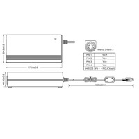Adaptador de Corriente Universal AC-DC de 150W 12V 10A con Entrada IEC320 C8 50/60Hz para Uso Industrial y PC de Escritorio