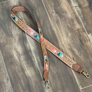 Correas de cuero floral repujado de estilo occidental de moda para bolsos de mujer, con cierre de latón duradero, para cámara y bandolera - Product Image 4