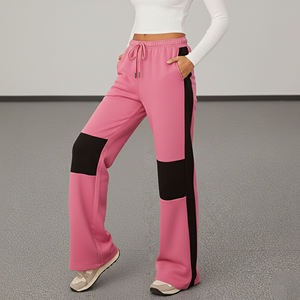 Nouveauté 2026 – Pantalon de jogging pour femme en polyester/coton de haute qualité, coupe droite, avec logo imprimé DTF personnalisé - Product Image 4