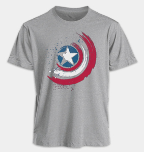Premium Mens Graphic Print T Shirt Casual Short Sleeve Cotton Tee Featuring Bold <b>Star</b> Shield Inspired <b>Design</b> Modern Streetwear - Product Image 4
