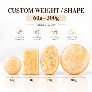 สบู่กลูต้าไธโอนเอนไซม์คริสตัลแบบกำหนดเอง ขนาด 60 กรัม ถึง 300 กรัม หลายขนาด รับผลิตแบบ OEM สำหรับผิวหน้าและผิวกาย - Product Image 1