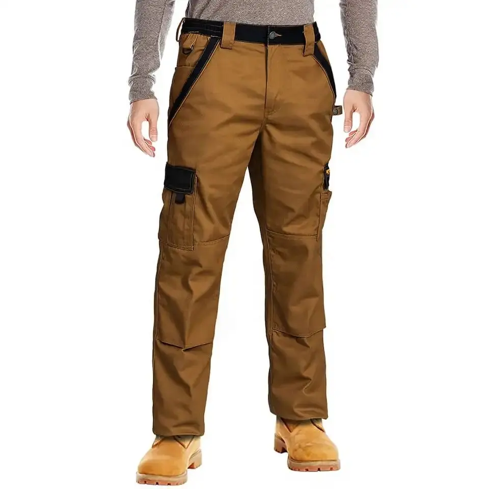 Pantalon de travail multi-poches pour hommes, genouillères en Cordura, pantalon de travail Anti-feu, pantalon de soudage en mer