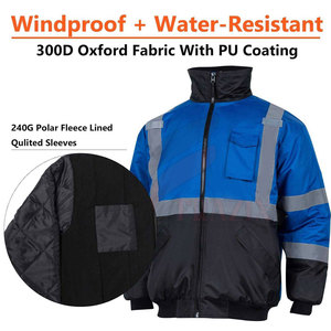 Chaqueta de seguridad reflectante industrial, ropa de trabajo protectora para aplicaciones en el lugar de trabajo y en el campo, chaqueta de seguridad de alta visibilidad - Product Image 3