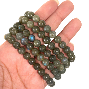 Wholesale 8mm Natural Stone Labradorite Best Quality Flashy Beads <b>Bracelets</b> Healing Crystal Gemstone Beads For Sale - Product Image 1
