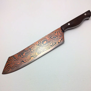 Couteau de cuisine en cuivre damas, couteau utilitaire de cuisine fait à la main, outil de cuisine professionnel pour la maison et les restaurants - Product Image 1