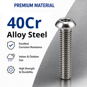 ISO 7380-1 Metric <b>M3</b> X 20 10.9 Grade Hex Socket Button Head Machine <b>Screw</b> Full Thread 40Cr Steel Blue White Zinc Plated - Product Image 3