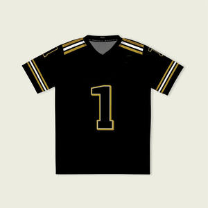 เสื้อเจอร์ซีย์อเมริกันฟุตบอลตาข่ายสีดำ OEM สำหรับผู้หญิง ระบายอากาศได้ดี ผลิตจากโพลีเอสเตอร์ เสื้อกีฬาทีม ออกแบบหมายเลขได้ตามสั่ง ขายส่งจากผู้ผลิต - Product Image 6