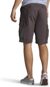 Pantalones Cortos de Mezclilla Cargo Gris Oscuro para Hombre, Cintura Alta, Bolsillos, Estilo Urbano Informal de Verano, Tejido Transpirable, Lavado Ácido, Ligeros - Product Image 2