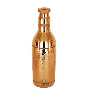 Vintage Hammered Copper Water Bottle with Screw <b>Cap</b> Handmade Pure Copper Bottle Wholesale Supplier India - Product Image 6