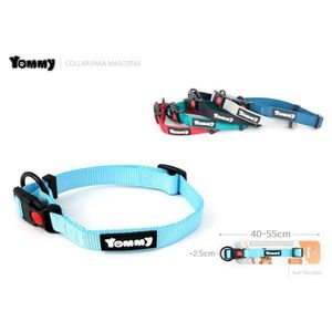 Collier pour animaux de compagnie Yommy, 40-55 cm, réglable, en nylon bleu - Product Image 1