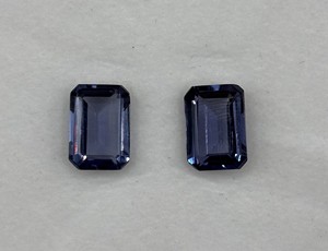 Par de Gemas Sueltas de Alejandrita Sintética Creada en Laboratorio con Corte Octogonal |   Cambio de Color |   Piedra de Joyería Facetada de Precisión de 10x14 mm y 20.25 ct - Product Image 1