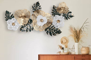 Elegant Art Deco Metal Stainless Steel Etching <b>Leaf</b> <b>Wall</b> Art Latest Wholesale for Living Room Bedroom <b>Decorative</b> Accessories - Product Image 4