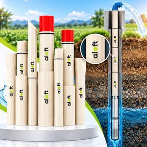 ท่อพลาสติกทรงกลมสีเบจพร้อมฝาสีแดงและส่วนประกอบคอเกลียวสำหรับหลุมเจาะ - Product Image 4