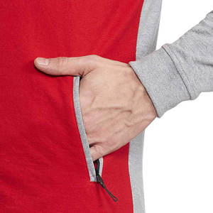 Survêtement homme color block avec veste zippée et poches latérales et pantalon assorti – Gris, Rouge, Noir – Style sportif pour l'automne - Product Image 6