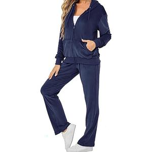 Offre Spéciale unisexe 2 pièces ensemble hiver sweat à capuche poche pantalons de survêtement survêtement Cargo pantalon survêtements automne femmes à capuche survêtements - Product Image 4