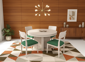 Ensemble de table basse moderne avec 4 chaises, structure en bois de frêne massif, durable et facile à nettoyer, meubles de salon - Product Image 3