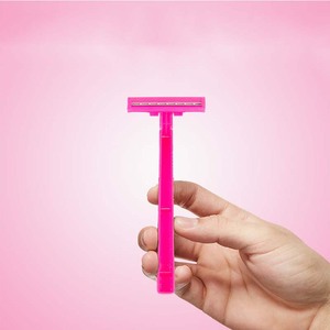 Rasoir à double tranchant en acier inoxydable à double lame jetable sur pied Rasage de sécurité pour hommes, visage et corps - Product Image 1