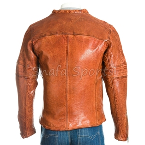 Hot Selling Full Sleeve Online Best Selling Collection Featuring Solid Color Custom Inside <b>Pockets</b> Design Real Leather <b>Jacket</b> - Product Image 4
