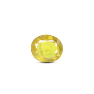 4.05 Carat Oval Faceted Yellow Sapphire Loose Gemstone for Fine Jewelry - Product Image 1
