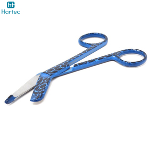Tijeras para Vendajes Lister de Acero Inoxidable Premium, con Patrón Impreso Azul Personalizado, para Primeros Auxilios, Enfermería y Cirugía - Product Image 3