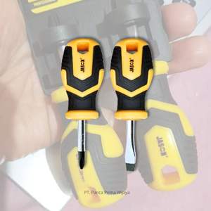 Juego de Destornilladores Industriales de Alta Calidad JASON, 2 Piezas, 38 mm x 6 mm, Mango de Plástico con Cromo Vanadio, OEM Disponible - Product Image 1