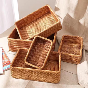 Cesta de Ratán Funcional y Duradera para Organizar Accesorios de Cocina y Artículos Esenciales Diarios, Cestas de Ratán Natural Hechas a Mano 2026 - Product Image 1