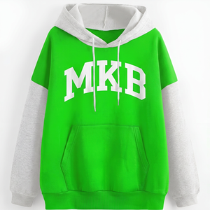 เสื้อฮู้ดสีเหลืองมัสตาร์ด ยูนิเซ็กซ์ แขนเสื้อแบบแร็กแลน คอวี มีกระเป๋า ระบายอากาศได้ดี เป็นมิตรกับสิ่งแวดล้อม กันลม บุผ้าฟลีซ 310 กรัม - Product Image 3