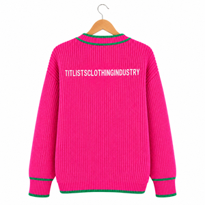 Pulls à col en V de haute qualité pour les logos de sororités/fraternités/écoles/collèges/universités, cardigans tricotés unisexes - Product Image 3