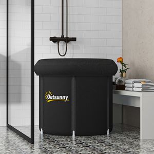 <b>Portable</b> Black Cold Plunge Tub with Thermo Lid for Athlete Recovery Ice <b>Bath</b> Accessories - Product Image 1
