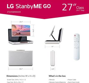 Pantalla táctil inteligente portátil StanbyME Go de 27 pulgadas y 1080P (27LX5QKNA, modelo 2023), color beige relajante - Product Image 2