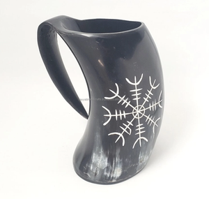 Handcrafted Drinking Horn Mug With Unique Handwork Design Drinking Horn made by Tayyab Handicraft - Product Image 5