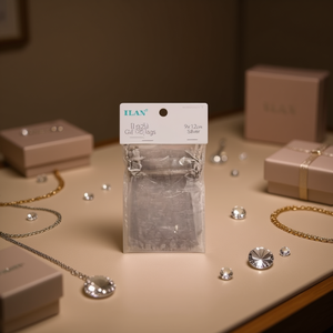 Sacchetti regalo in organza Ilan 9x12cm argento 6 pezzi per confezionamento gioielli - Product Image 2