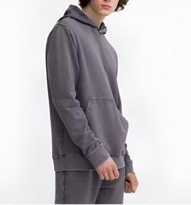 Ensemble de survêtement délavé pour homme de qualité supérieure, en tissu respirant, pour le sport et le jogging, avec sweat à capuche et pantalon, grande taille, style streetwear décontracté, OEM, très demandé - Product Image 5