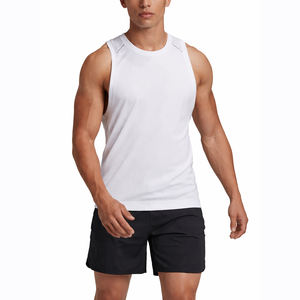 Men's Plain Sleeveless Tank Top Gym Fitness Quick Dry <b>Athletic</b> Muscle Vest Casual Sports Training Shirt Wholesale OEM - Product Image 1