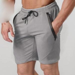 Tech polaire poche zippée hommes loisirs confort Fitness Shorts 2025 Logo personnalisé conception solide motif Style décontracté en gros - Product Image 5