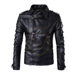 Custom Stylish High Quality Men's Motorcycle Leather Jacket for Winter <b>New</b> Zipper Style with Front Logo Leather Jacket - Product Image 1