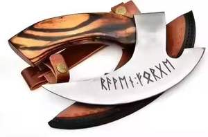 เหล็กกล้าไร้สนิมขัดเงาสูง งานแฮนด์เมดจาก Steel Craft International ด้ามไม้สไตล์ไวกิ้ง กันลื่น เป็นมิตรกับสิ่งแวดล้อม ปรับแต่งได้ สำหรับทำพิซซ่า - Product Image 3