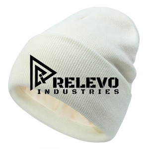 <b>Plain</b> Acrylic Wool Knit 3D Embroidery Beanie <b>Caps</b> Winter Warm Bennie Men Women Solid Beach Business Scenes Wholesale - Product Image 1