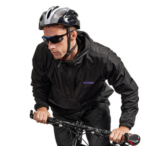 Men's Windproof Hooded <b>Racer</b> <b>Jacket</b> Quarter Zip Sporty Style Solid Color Front Logo Spring Wear - Product Image 5