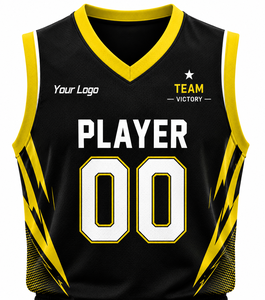 Ensemble de maillots de basket personnalisés Team Victory, sublimés, respirants, anti-transpiration, 100% polyester, courts, été, unisexe, adulte - Product Image 2
