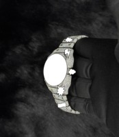 Montre automatique de luxe personnalisée en acier inoxydable, style sport antique, haute qualité, unisexe, style hip-hop, analogique, verre givré